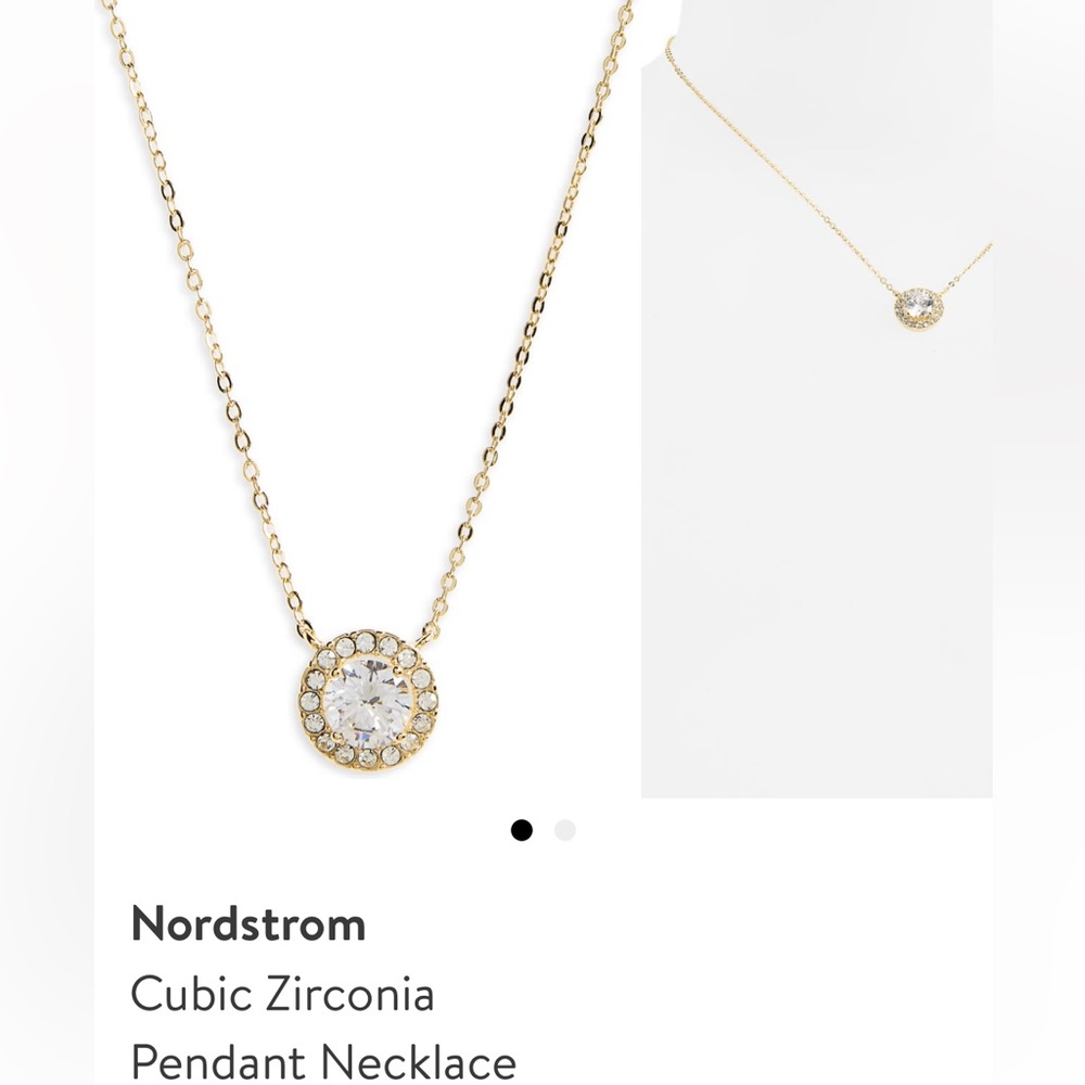 Nordstrom NWOT Halo CZ Necklace